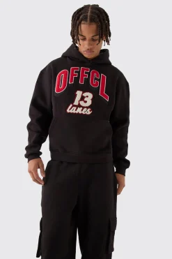 boohooMAN Oversized Boxy Varsity Applique Cargo & Hoodie Tracksuit | UK| Tracksuits|Hoodies & Sweatshirts