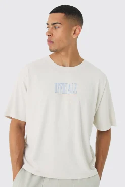Oversized Boxy Vino Wash Print T-Shirt | UK^boohooMAN Clearance