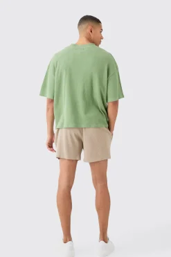 Oversized Boxy Waffle T-shirt | UK^boohooMAN Outlet