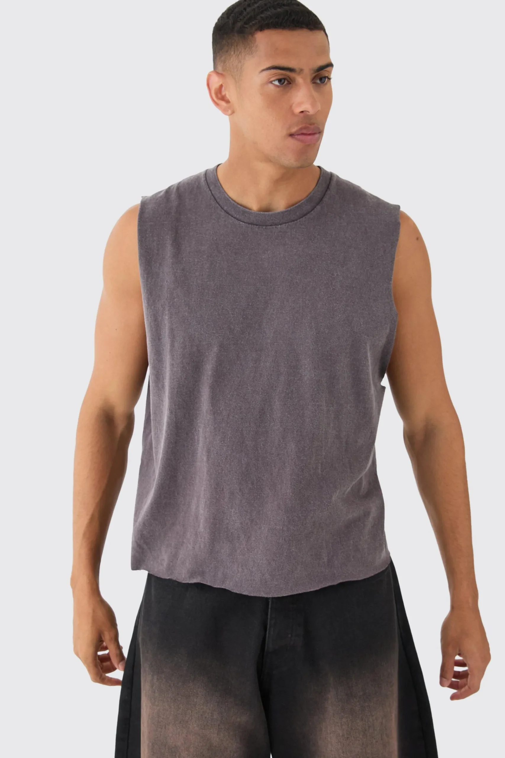 Oversized Boxy Wash Tank | UK^boohooMAN New
