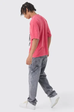 Oversized Boxy Washed Lip Graphic T-Shirt | UK^boohooMAN Sale