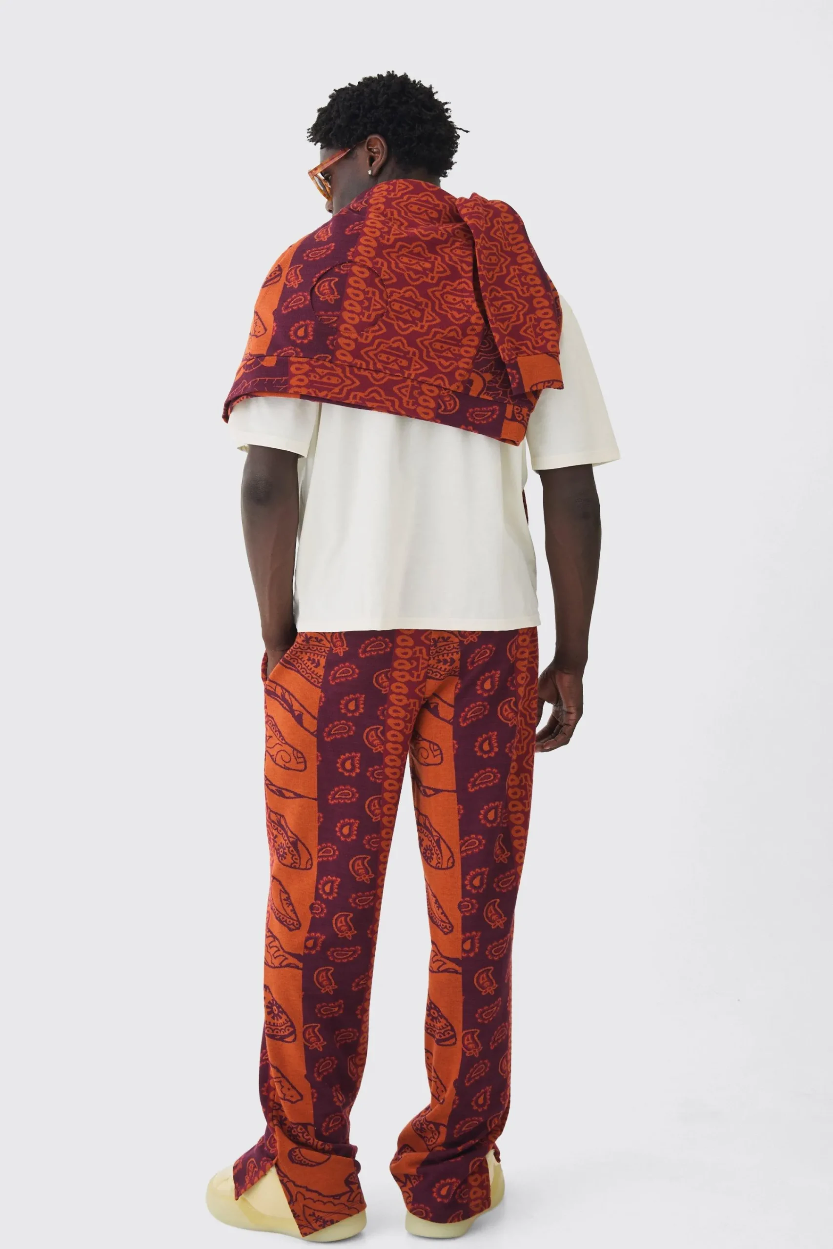 Oversized Boxy Washed Print Split Hem T-shirt | UK^boohooMAN Clearance