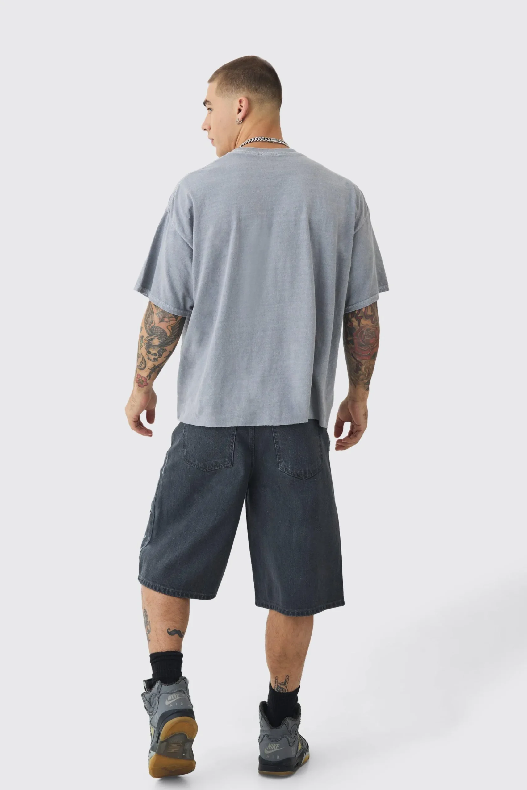Oversized Boxy Washed Slogan T-shirt | UK^boohooMAN