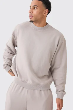 boohooMAN Oversized Boxy Washed Sweatshirt Tracksuit | UK| Tracksuits