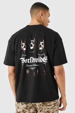 Oversized Boxy Worldwide Dog Graphic T-shirt | UK^boohooMAN Discount