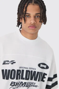 Oversized Boxy Worldwide Waffle T-shirt | UK^boohooMAN Hot