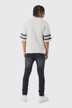 Oversized Boxy Worldwide Waffle T-shirt | UK^boohooMAN New