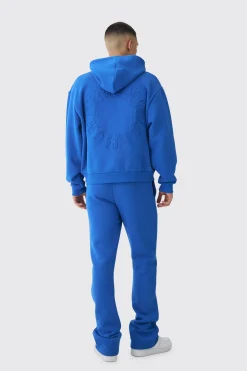 boohooMAN Oversized Boxy Worldwide Embossed Tracksuit | UK| Tracksuits