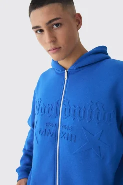 boohooMAN Oversized Boxy Worldwide Embossed Tracksuit | UK| Tracksuits