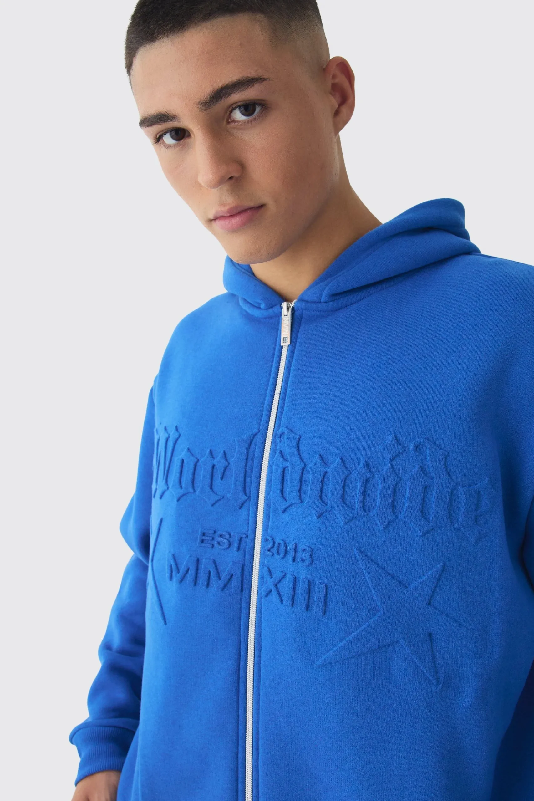 boohooMAN Oversized Boxy Worldwide Embossed Tracksuit | UK| Tracksuits