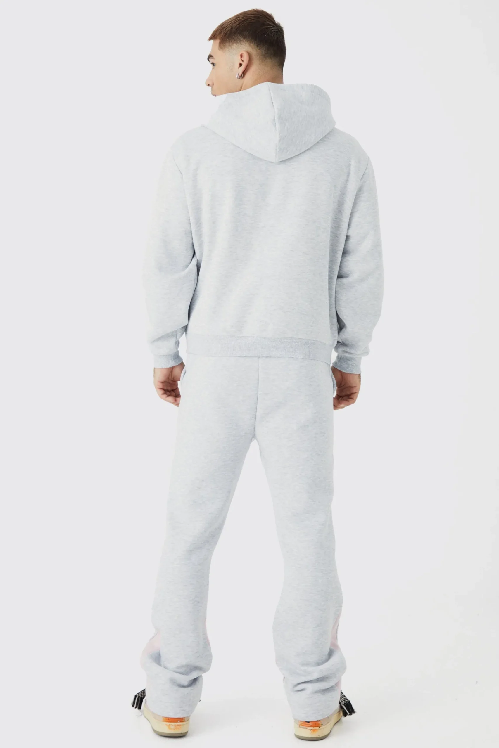 boohooMAN Oversized Boxy Zip Through Puff Print Gusset Tracksuit | UK| Tracksuits