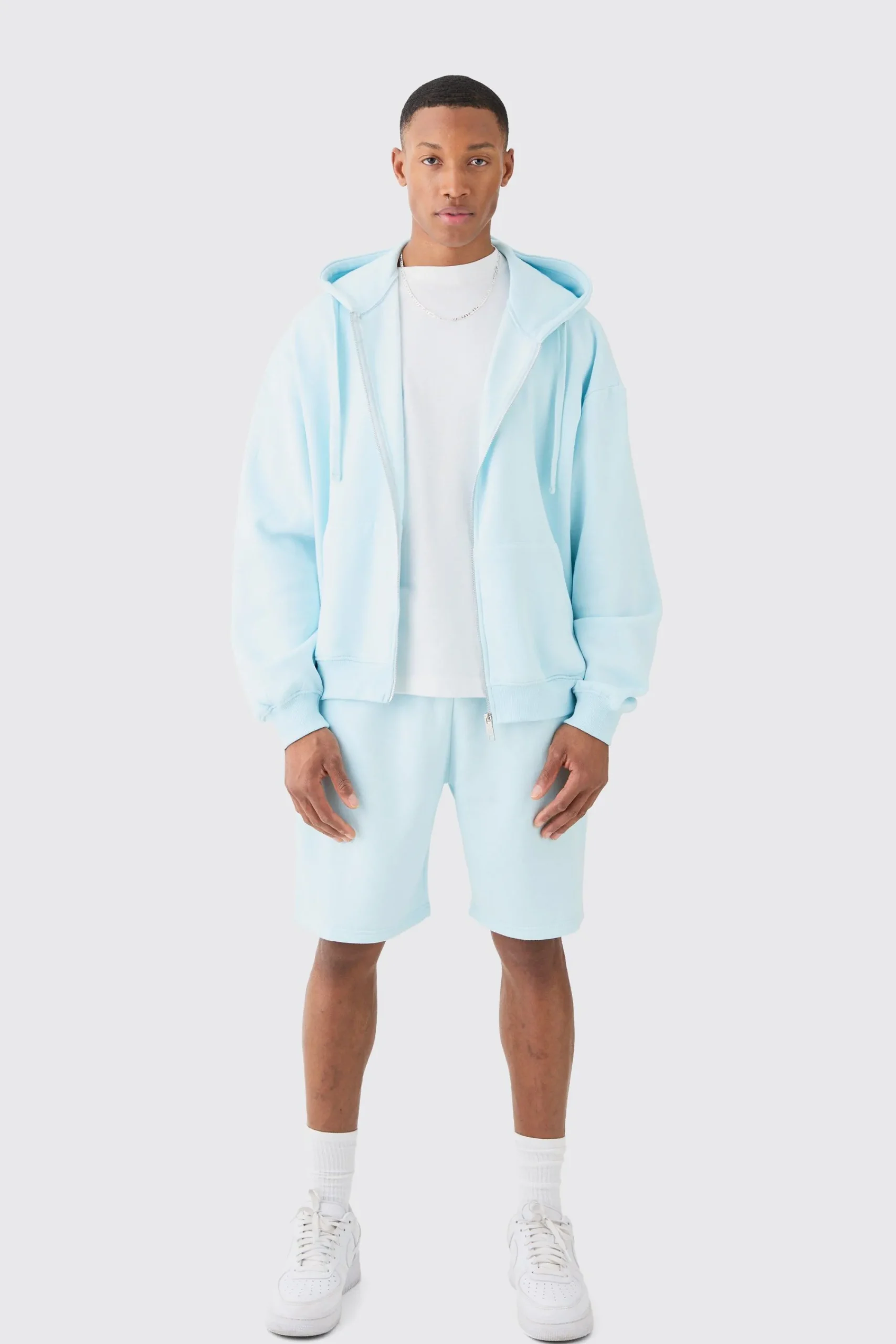 boohooMAN Oversized Boxy Zip Through Carpenter Short Tracksuit | UK| Tracksuits