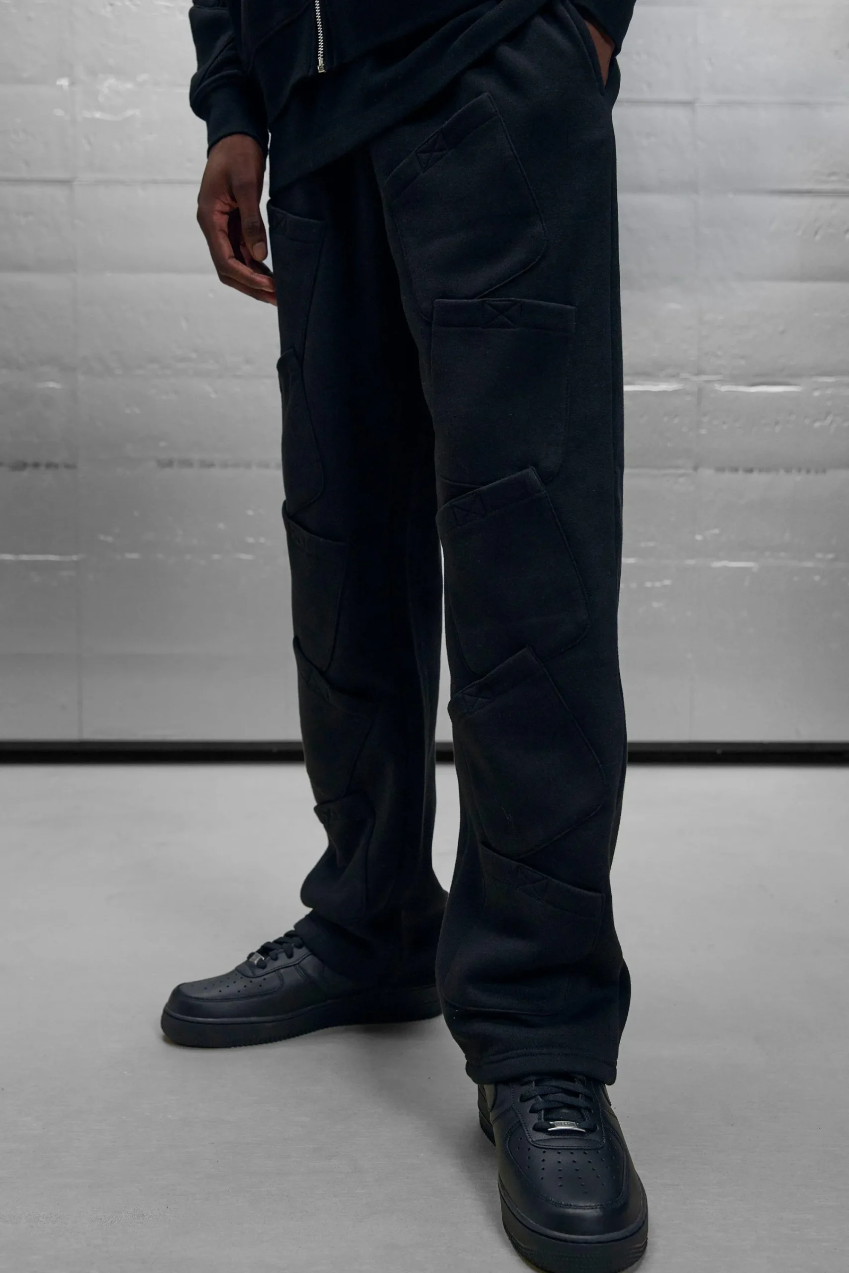 boohooMAN Oversized Boxy Zip Through Pocket Detail Hooded Tracksuit | UK| Tracksuits