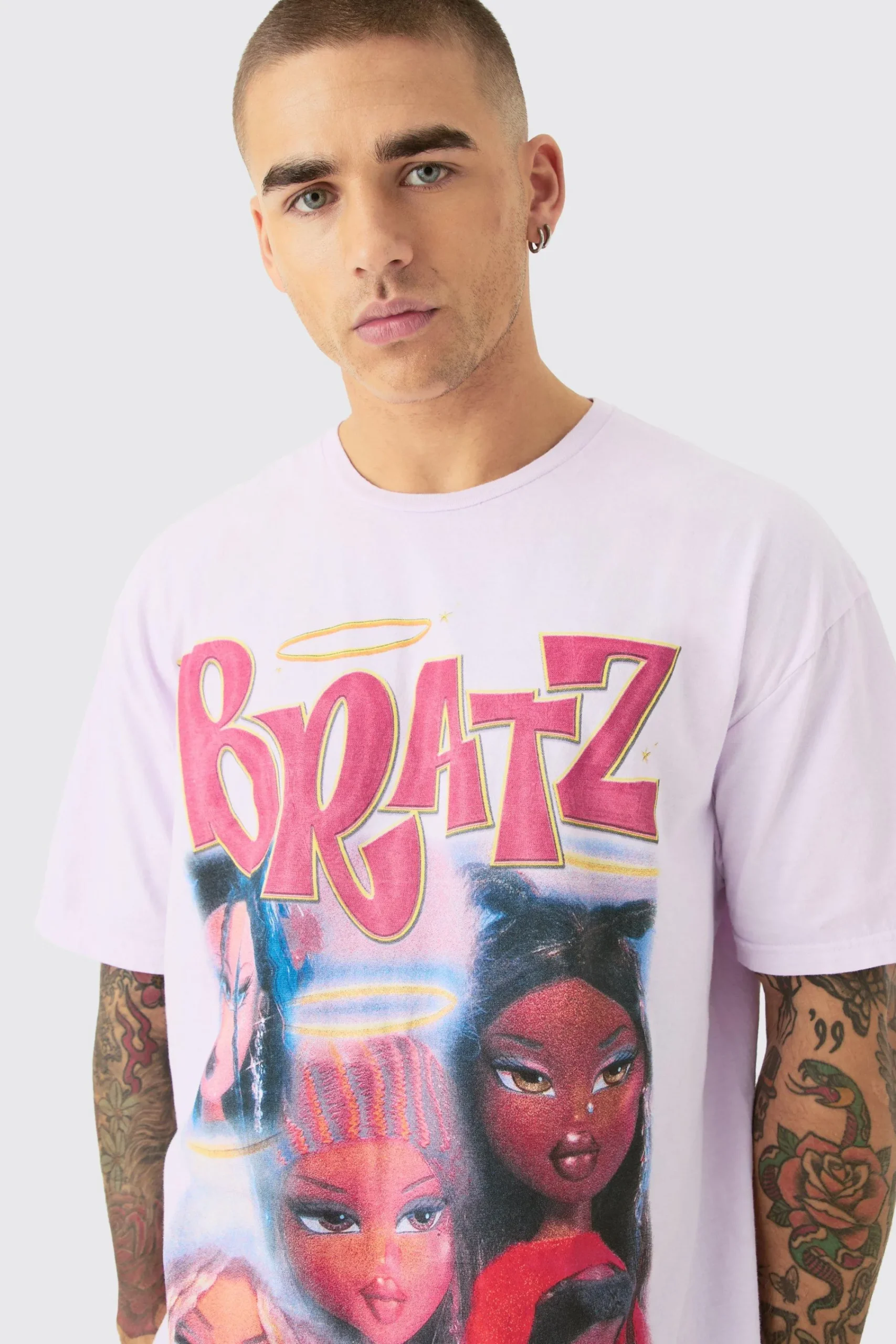 Oversized Bratz Dollz Wash License T-shirt | UK^boohooMAN Online
