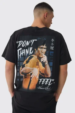 Oversized Bruce Lee License Print T-Shirt | UK^boohooMAN