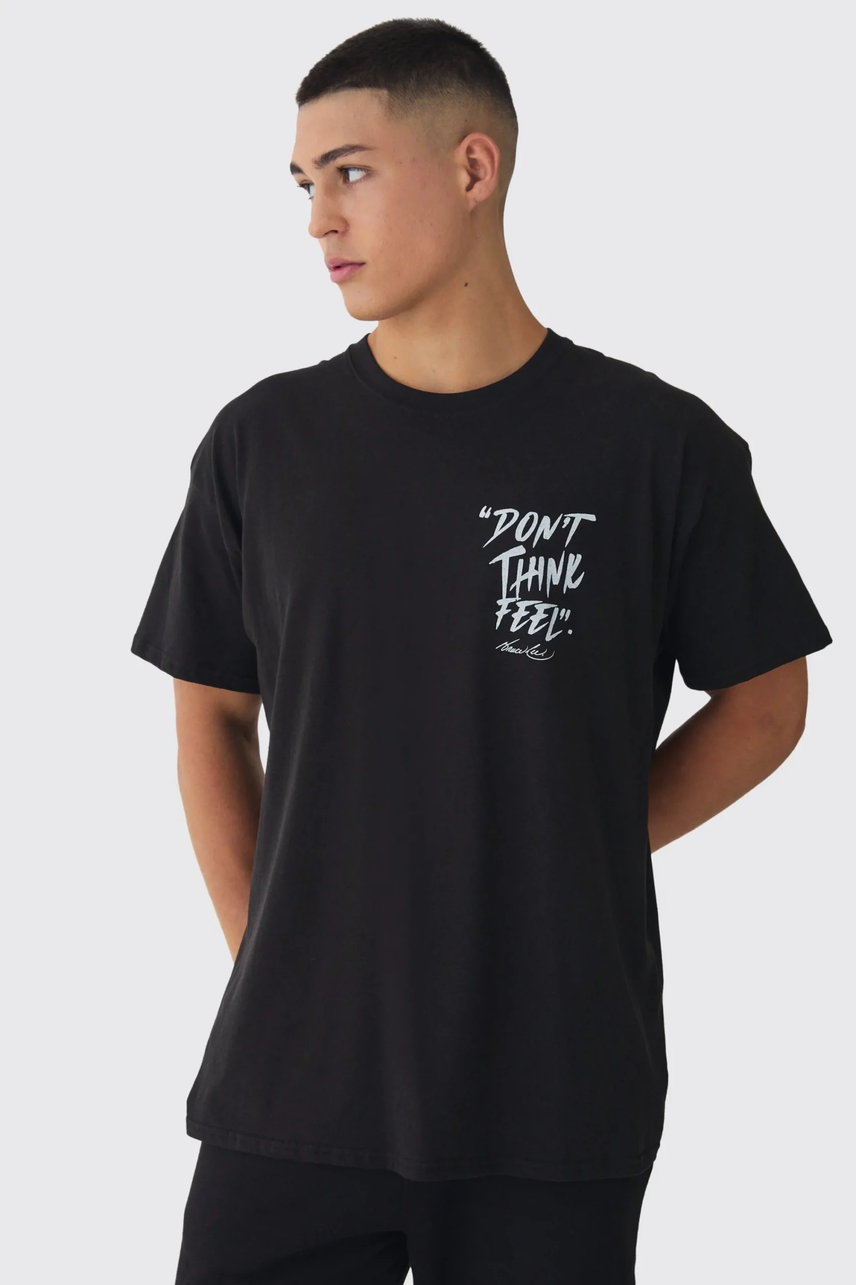 Oversized Bruce Lee License Print T-Shirt | UK^boohooMAN