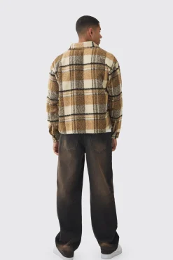 boohooMAN Oversized Brushed Check Overshirt | UK| Shirts