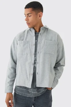 boohooMAN Oversized Brushed Overshirt | UK| Shirts