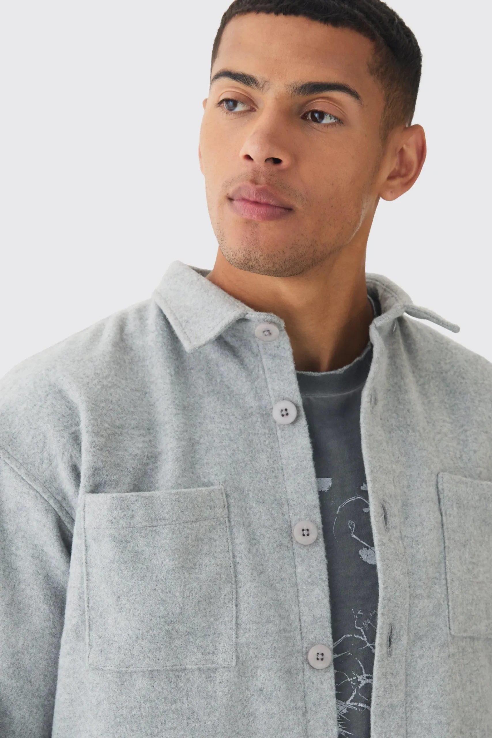 boohooMAN Oversized Brushed Overshirt | UK| Shirts