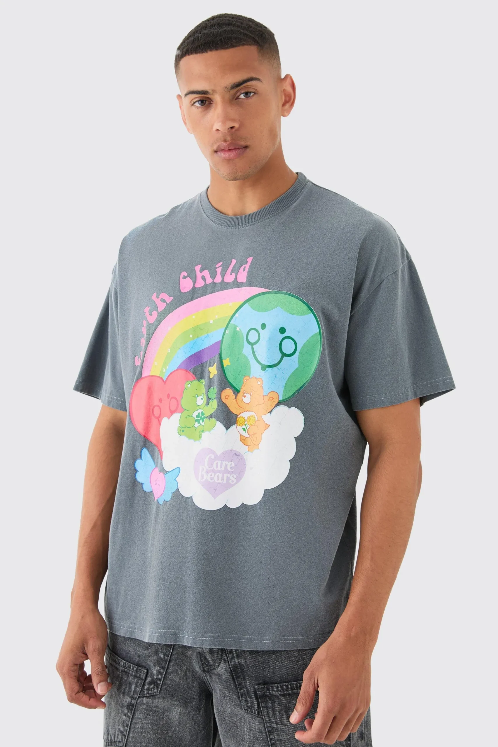 Oversized Care Bears Wash License T-shirt | UK^boohooMAN Discount