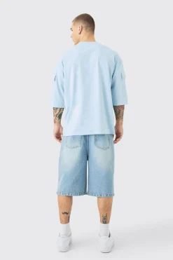 Oversized Cargo Pocket Half Sleeve T-shirt | UK^boohooMAN New