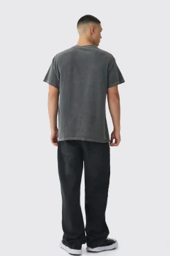 Oversized Casper Wash License Print T-Shirt | UK^boohooMAN Clearance