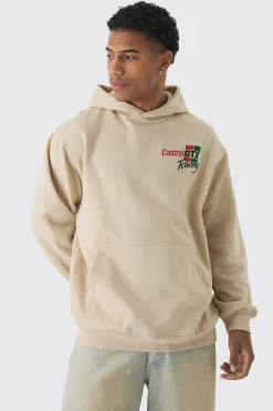 boohooMAN Oversized Castrol GTX Racing License Print Hoodie | UK| Hoodies & Sweatshirts