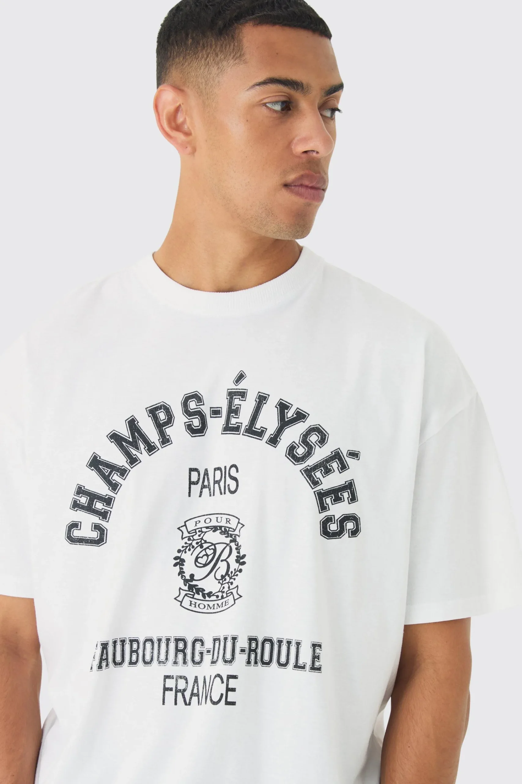 Oversized Champs-Elysees T-shirt | UK^boohooMAN Discount