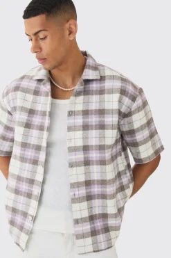 boohooMAN Oversized Check Revere Shirt | UK| Shirts