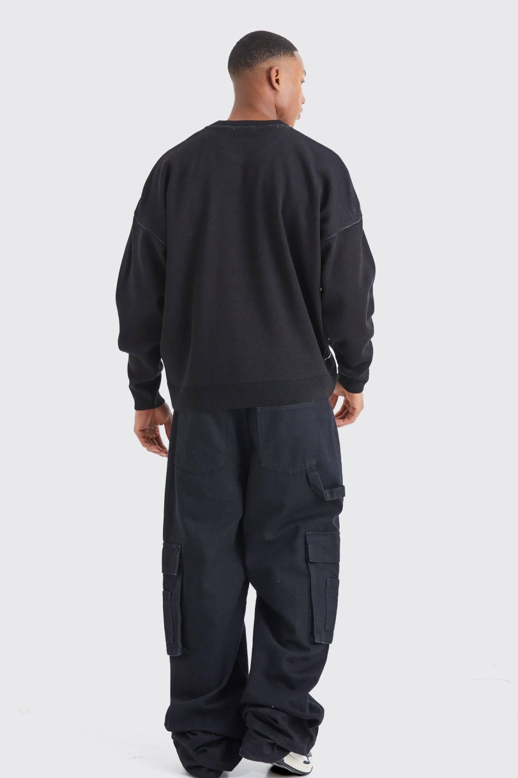 boohooMAN Oversized City Scene Knitted Jumper | UK| Knitwear