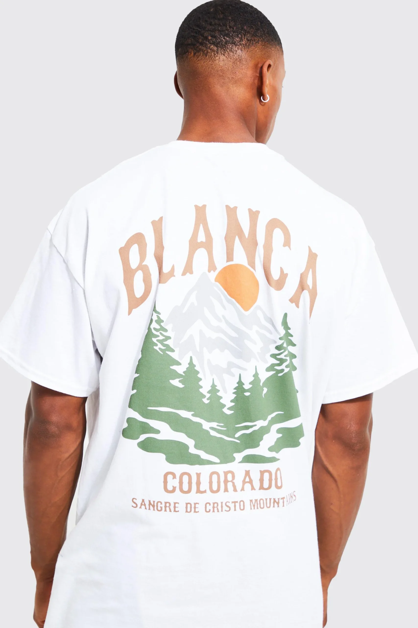 Oversized Colorado Mountains Graphic T-shirt | UK^boohooMAN Clearance
