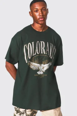Oversized Colorado Varsity T-shirt | UK^boohooMAN Outlet
