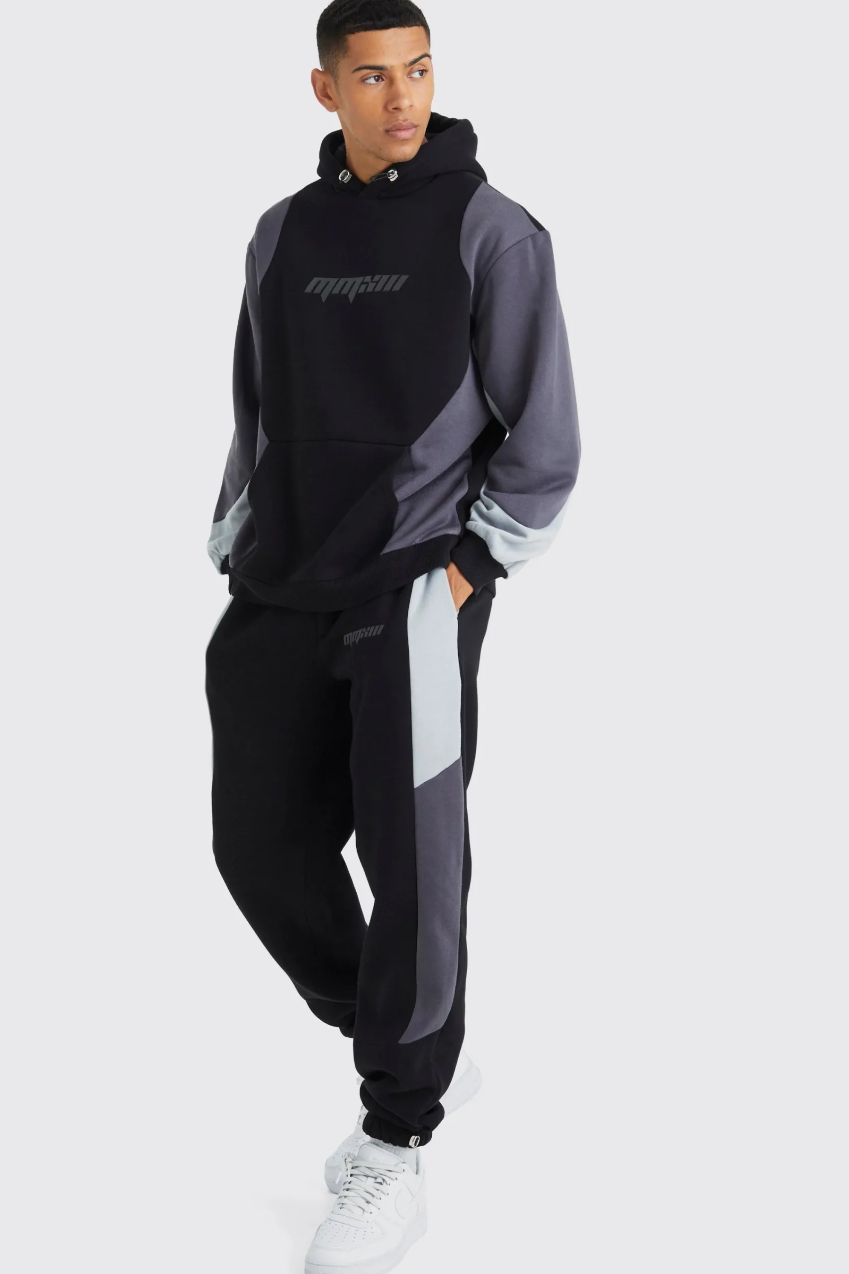boohooMAN Oversized Colour Block Hooded Tracksuit | UK| Tracksuits