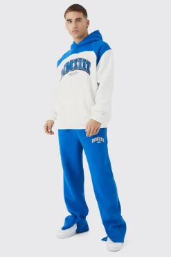 boohooMAN Oversized Colour Block Mmxiii Hooded Tracksuit | UK| Tracksuits