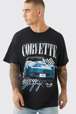 Oversized Corvette License T-shirt | UK^boohooMAN Hot