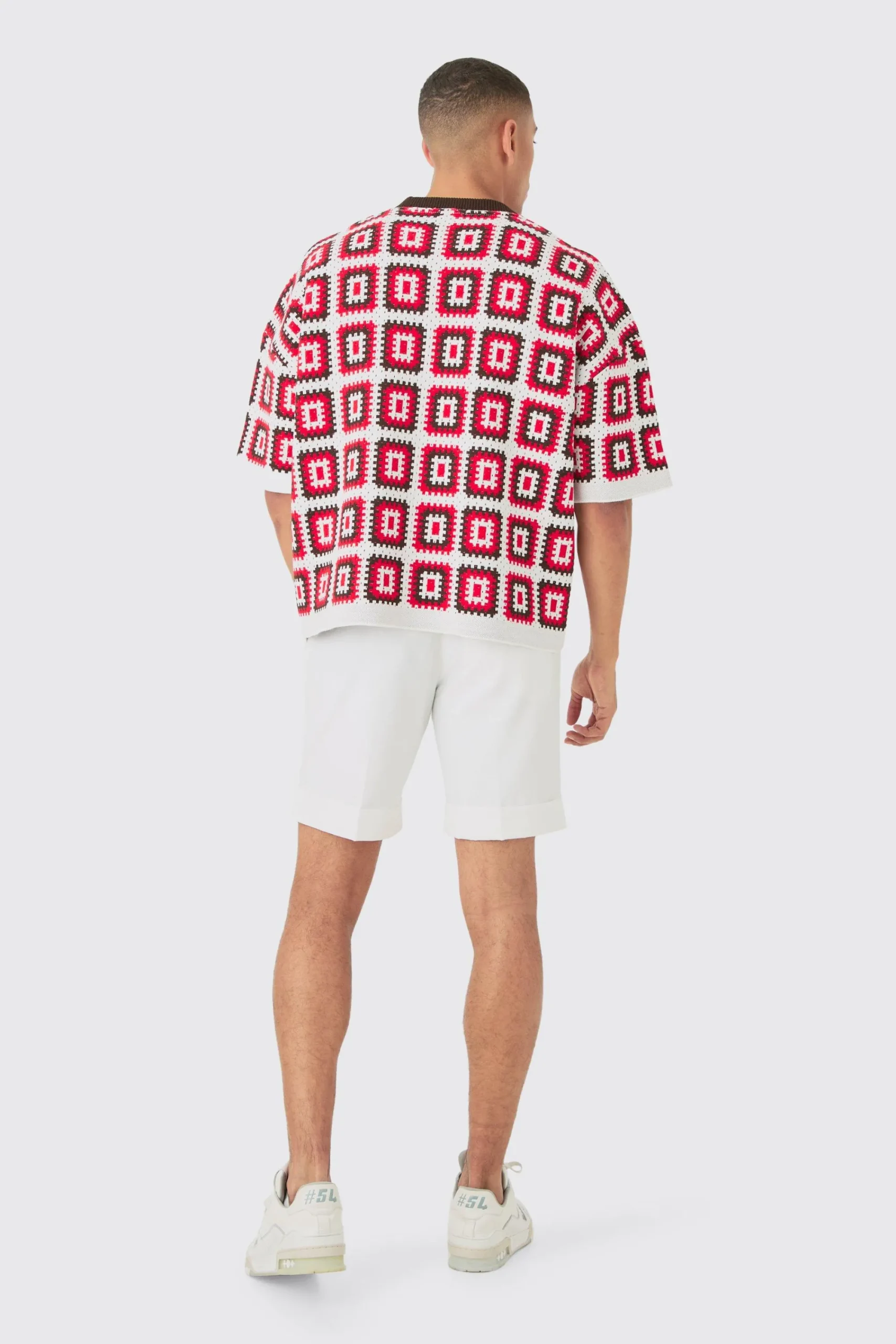 Oversized Crochet Knit T-shirt | UK^boohooMAN Online