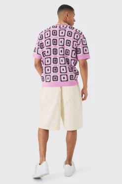 Oversized Crochet Knit T-shirt | UK^boohooMAN New