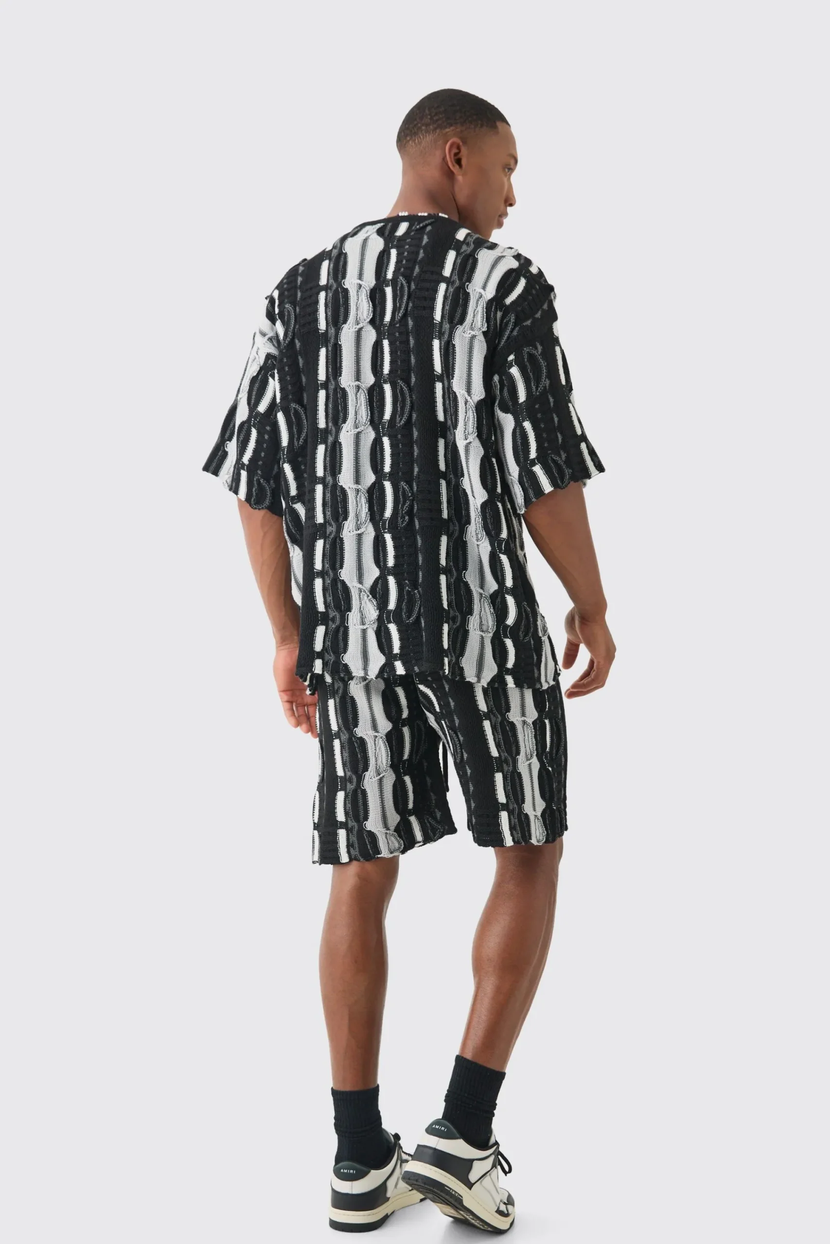 Oversized 3D Knitted T-shirt | UK^boohooMAN Discount