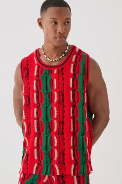 Oversized 3D Knitted Vest | UK^boohooMAN Best