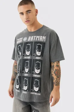 Oversized DC Batman License Wash T-shirt | UK^boohooMAN Hot