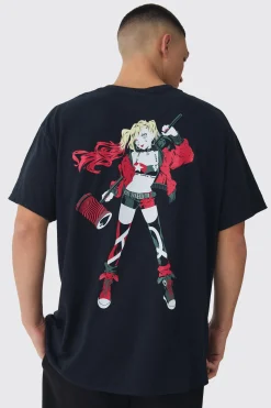 Oversized DC Harley Quinn License Print T-Shirt | UK^boohooMAN New