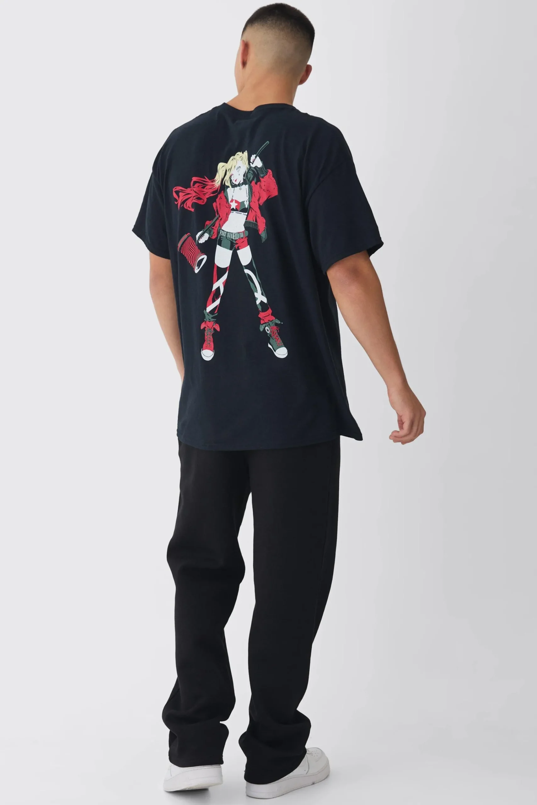 Oversized DC Harley Quinn License Print T-Shirt | UK^boohooMAN New