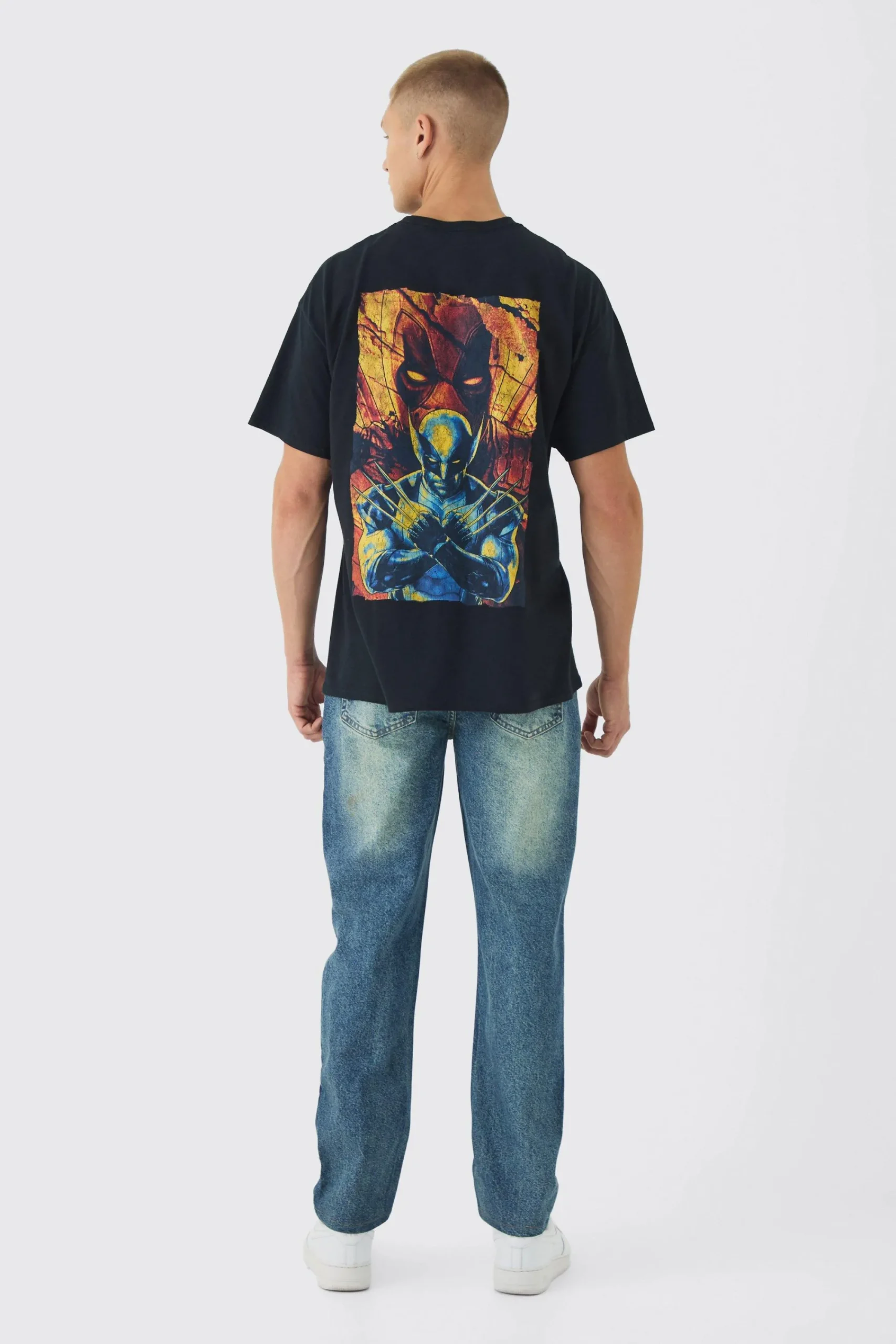 Oversized Deadpool Wolverine License T-Shirt | UK^boohooMAN Clearance