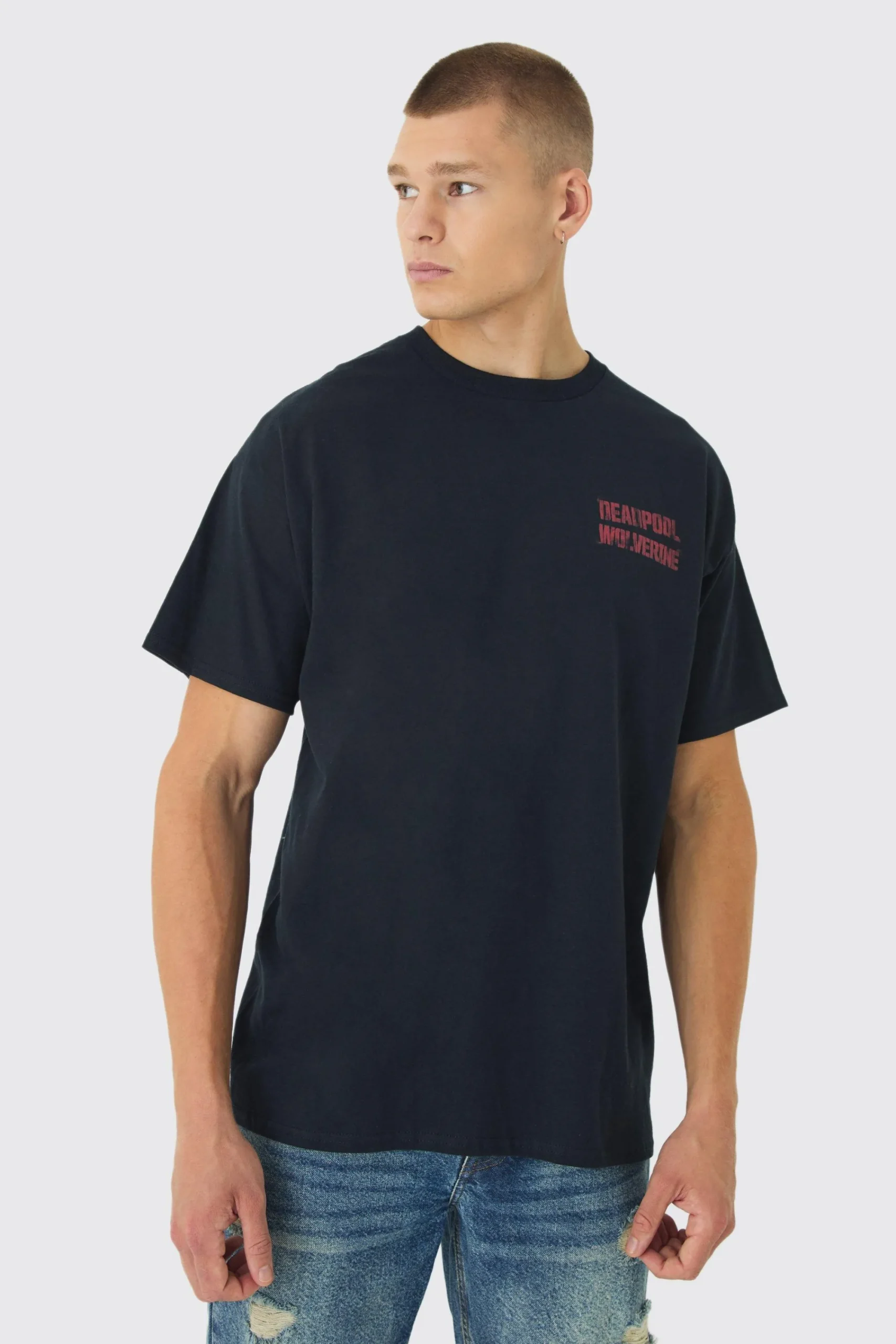 Oversized Deadpool Wolverine License T-Shirt | UK^boohooMAN Clearance