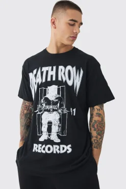 Oversized Death Row Records License Print T-shirt | UK^boohooMAN Hot