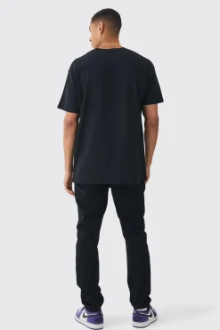 Oversized Deep Purple Band License Print T-Shirt | UK^boohooMAN Discount