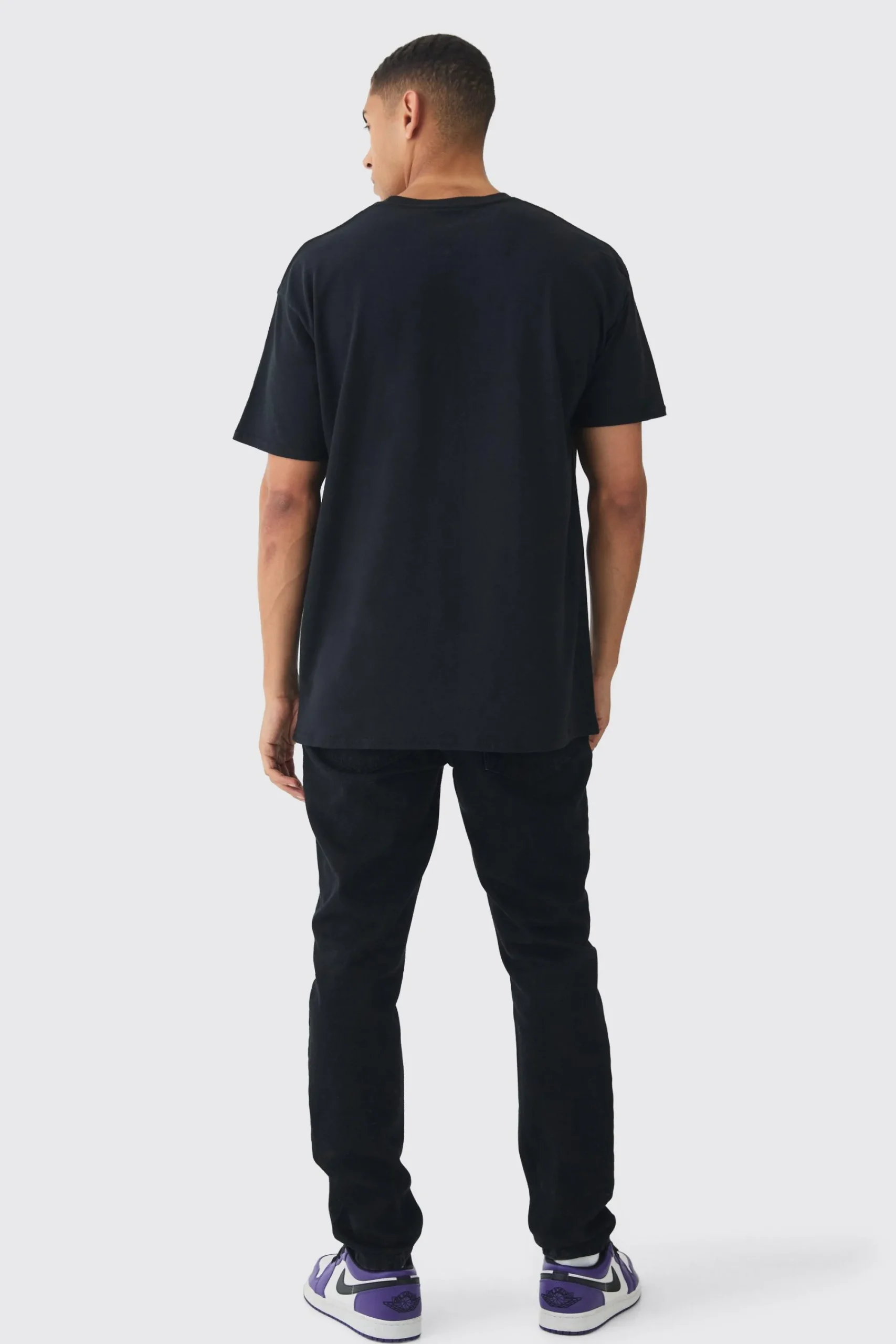 Oversized Deep Purple Band License Print T-Shirt | UK^boohooMAN Discount