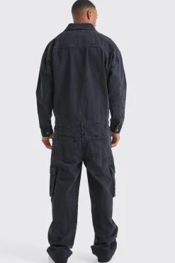 boohooMAN Oversized Denim Boilersuit | UK| Jeans