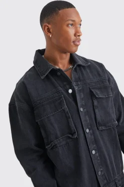boohooMAN Oversized Denim Boilersuit | UK| Jeans