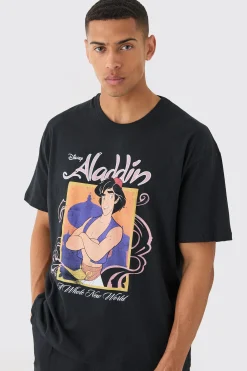 Oversized Disney Aladdin License T-shirt | UK^boohooMAN Hot